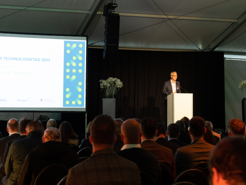 Daniel Wessner eröffnete den Thurgauer Technologietag 2023